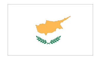 FLAG NATIONAL 2`X 3` BUNTING, CYPRUS