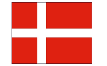 FLAG NATIONAL 2`X 3` BUNTING, DENMARK