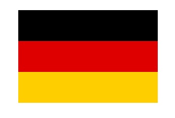 FLAG NATIONAL 2`X 3` BUNTING, FEDERAL REPUBLIC OF GERMANY