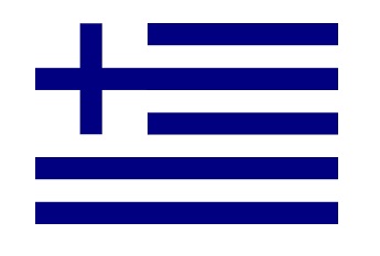 FLAG NATIONAL 2`X 3` BUNTING, GREECE