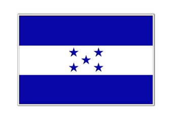 FLAG NATIONAL 2`X 3` BUNTING, HONDURAS