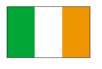 FLAG NATIONAL 2`X 3` BUNTING, IRELAND