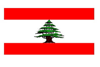 FLAG NATIONAL 2`X 3` BUNTING, REPUBLIC OF LEBANON