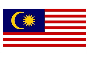 FLAG NATIONAL 2`X 3` BUNTING, MALAYSIA