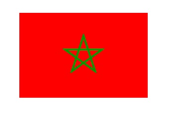 FLAG NATIONAL 2`X 3` BUNTING, MOROCCO