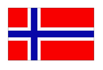 FLAG NATIONAL 2`X 3` BUNTING, NORWAY