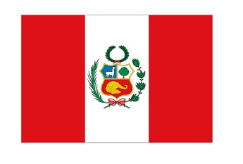FLAG NATIONAL 2`X 3` BUNTING, PERU