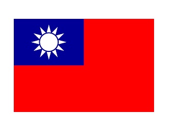 FLAG NATIONAL 2`X 3` BUNTING, TAIWAN (REPUBLIC OF CHINA)
