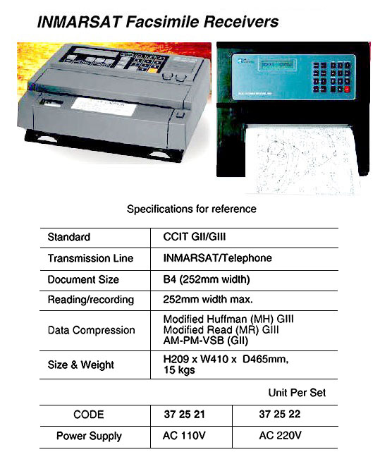 INMARSAT FACSIMILE RECEIVER, AC110V