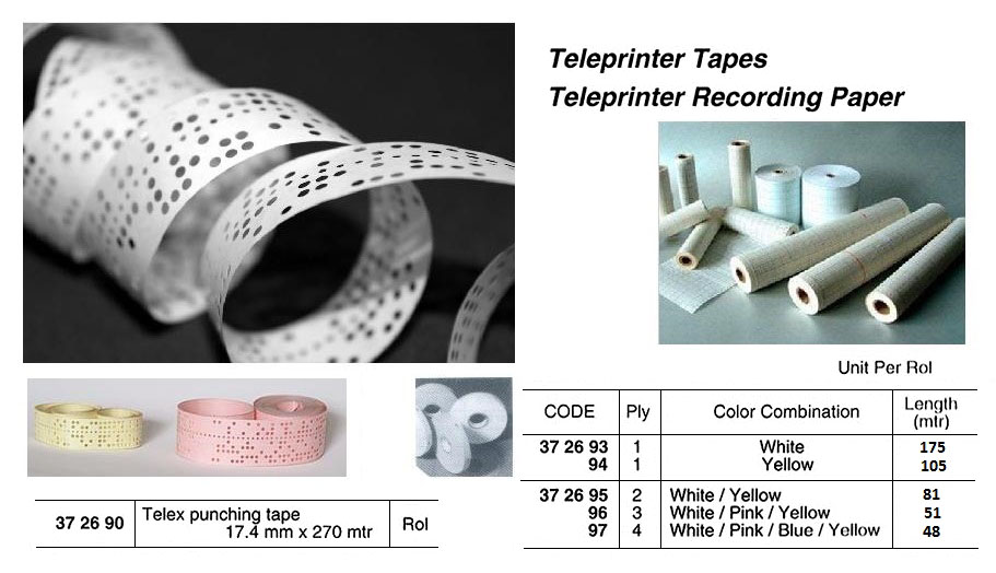 TELEPRINTER TAPE 17.4MMX270MTR