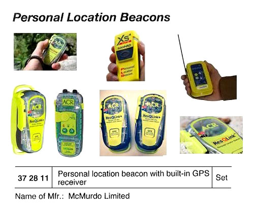 PERSONAL LOCATION BEACON, W/BUILT-IN GPS RECEIVER