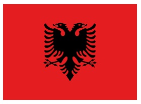 FLAG NATIONAL 2`X 3` BUNTING, ALBANIA