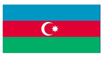 FLAG NATIONAL 2`X 3` BUNTING, REPUBLIC OF AZERBAIJAN
