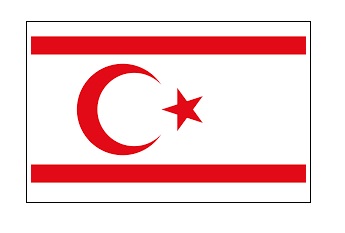 FLAG NATIONAL 3`X 4` BUNTING, NORTHERN CYPRUS