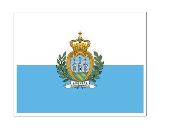 FLAG NATIONAL 3`X 4` BUNTING, SAN MARINO