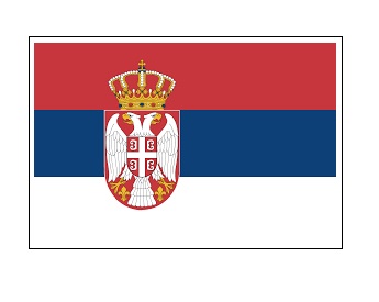 FLAG NATIONAL 3`X 4` BUNTING, REPUBLIC OF SERBIA