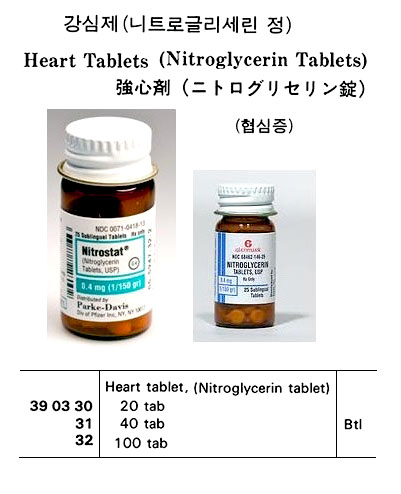 HEART TABLET (NITROGLYCERIN, TABLET) 20TAB