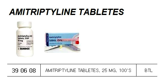 AMITRIPTYLINE TABLET, 25MG 100`S