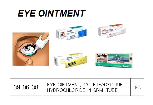 EYE OINTMENT 1% TETRACYCLINE, HYDROCHLORIDE 4GRM TUBE