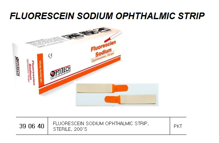 FLUORESCEIN SODIUM OPHTHALMIC, STRIP STERILE 200`S