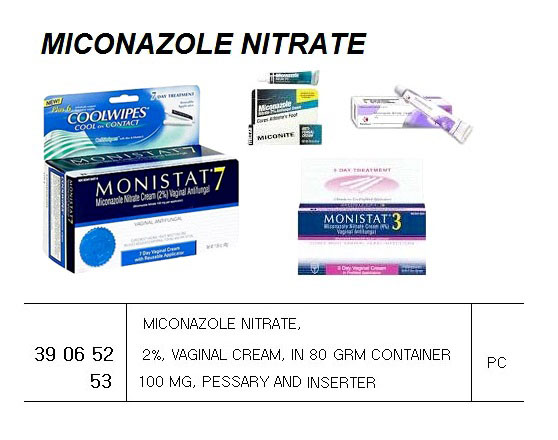 MICONAZOLE NITRATE 100MG, PESSARY AND INSERTER