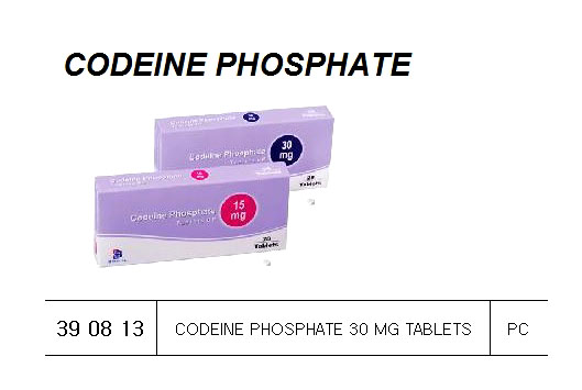 CODEINE PHOSPHATE 30MG TABLET, FOR U.K. SHIPS