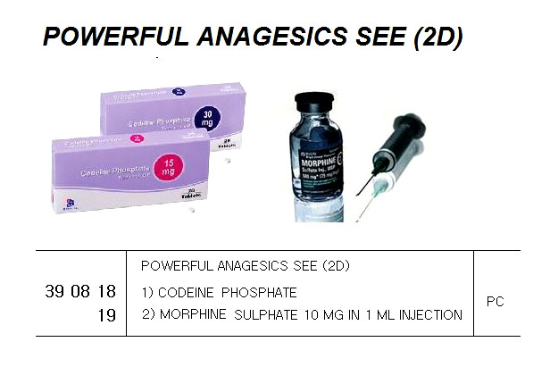 CODEINE PHOSPHATE, FOR U.K. SHIPS