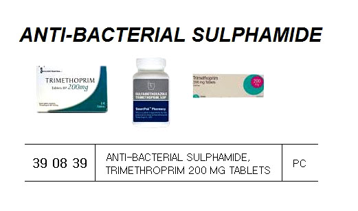 TRIMETHROPRIM 200MG TABLET, FOR U.K. SHIPS