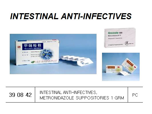 METRONIDAZOLE SUPPOSITORIES, 1GM FOR U.K. SHIPS
