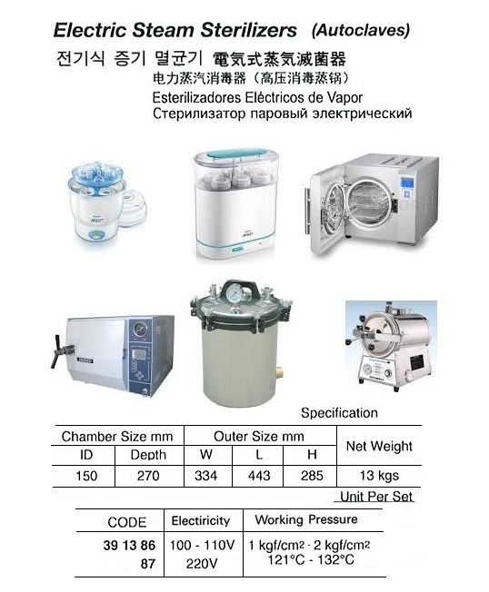 STERILIZER WATER TYPE 3LTR, ELECTRIC