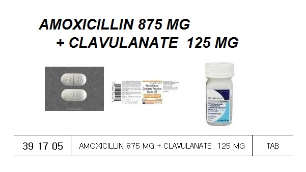 AMOXICILLIN + CALVULANATE, TABLET 875 MG / 125 MG