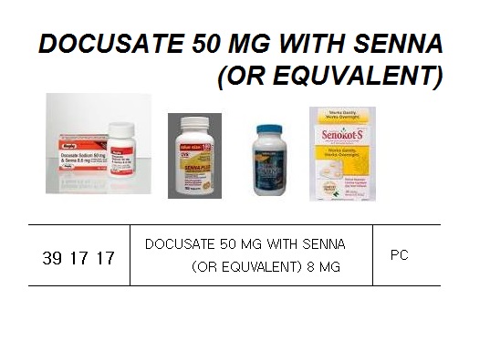 DOCUSATE WITH SENNA TABLET, 50MG + 8MG