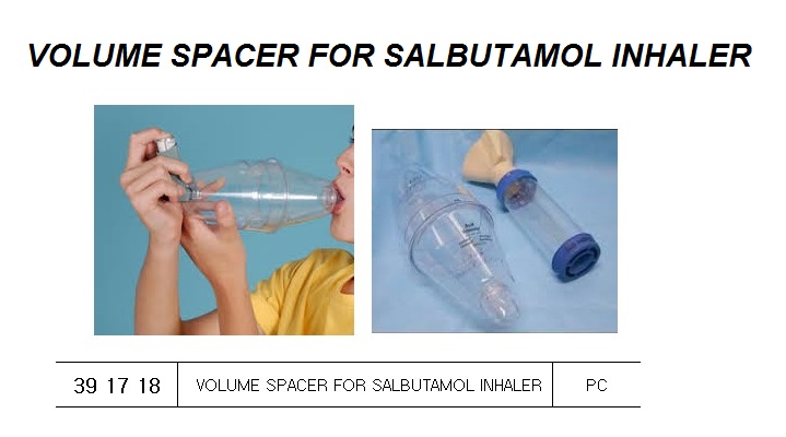 VOLUME SPACER FOR SALBUTAMOL, INHALER