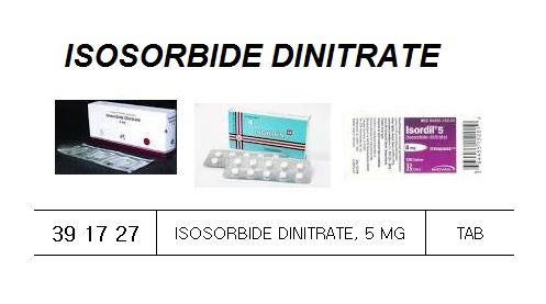 ISOSORBIDE DINITRATE TABLET, 5 MG