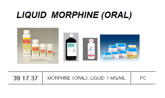 MORPHINE (ORAL) LIQUID 1 MG/ML, 100ML