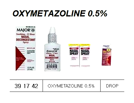 OXYMETAZOLINE 0.5%, (OR EQUIVALENT)