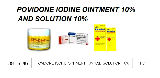 POVIDONE IODINE OINTMENT 10%, AND SOLUTION 10% 25 TO 50G