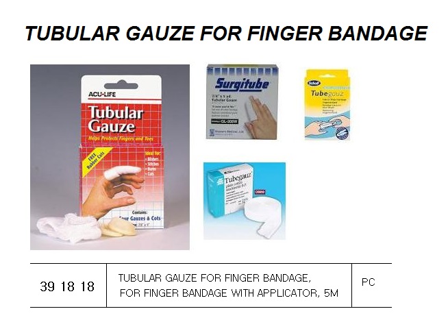 GAUZE TUBULAR FOR FINGER, BANDAGE 5 M