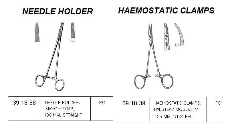 CLAMP HAEMOSTATIC 125 MM, STAINLESS STEEL