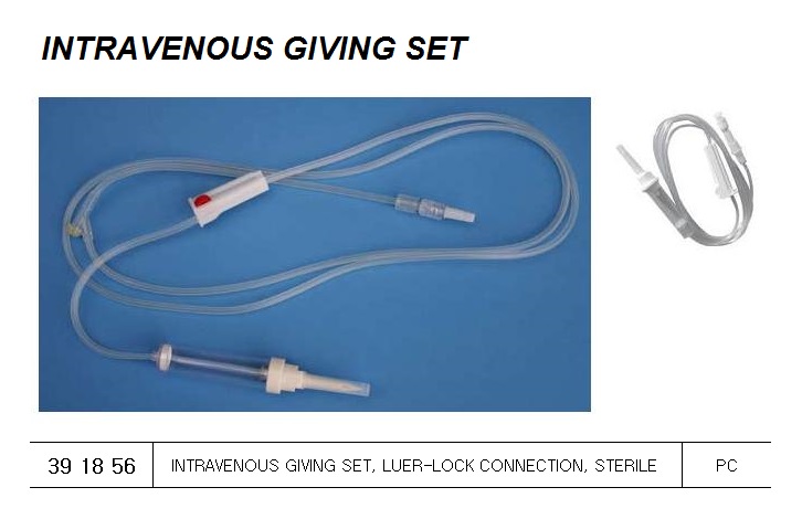 INTRAVENOUS GIVING SET, LUER-LOCK CONNECTION STERILE