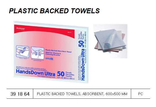 TOWEL PLASTIC BACKED