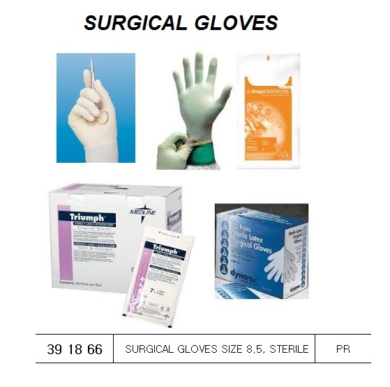 GLOVES SURGICAL STERILE, SIZE 8.5