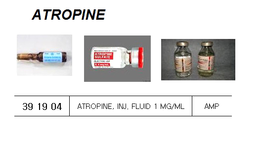 ATROPINE INJECTION FLUID, 1 MG/ML AMPOULE