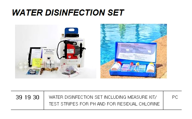 WATER DISINFECTION SET INCL, MEASURE KIT