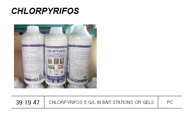 CHLORPYRIFOS 5G/L IN BAIT, STATIONS OR GELS