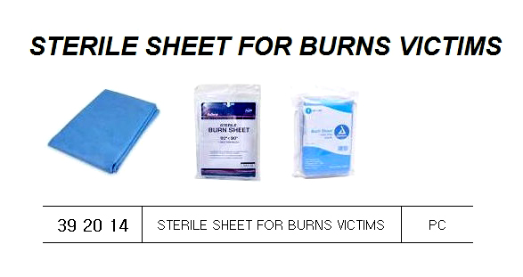 STERILE SHEET FOR BURN VICTIMS, FOR U.K. SHIPS