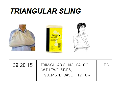 TRIANGULAR SLING CALICO, FOR U.K. SHIPS