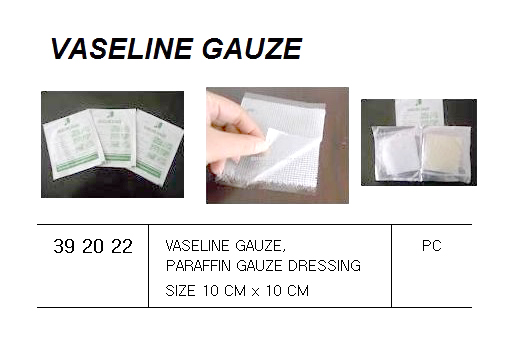 PARAFFIN GAUZE DRESSING, 10CM X 10CM FOR U.K. SHIPS