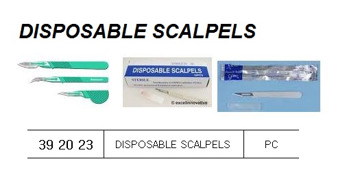 DISPOSABLE SCALPELS, FOR U.K. SHIPS