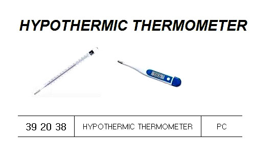 HYPOTHERMIC THERMOMETER, FOR U.K. SHIPS